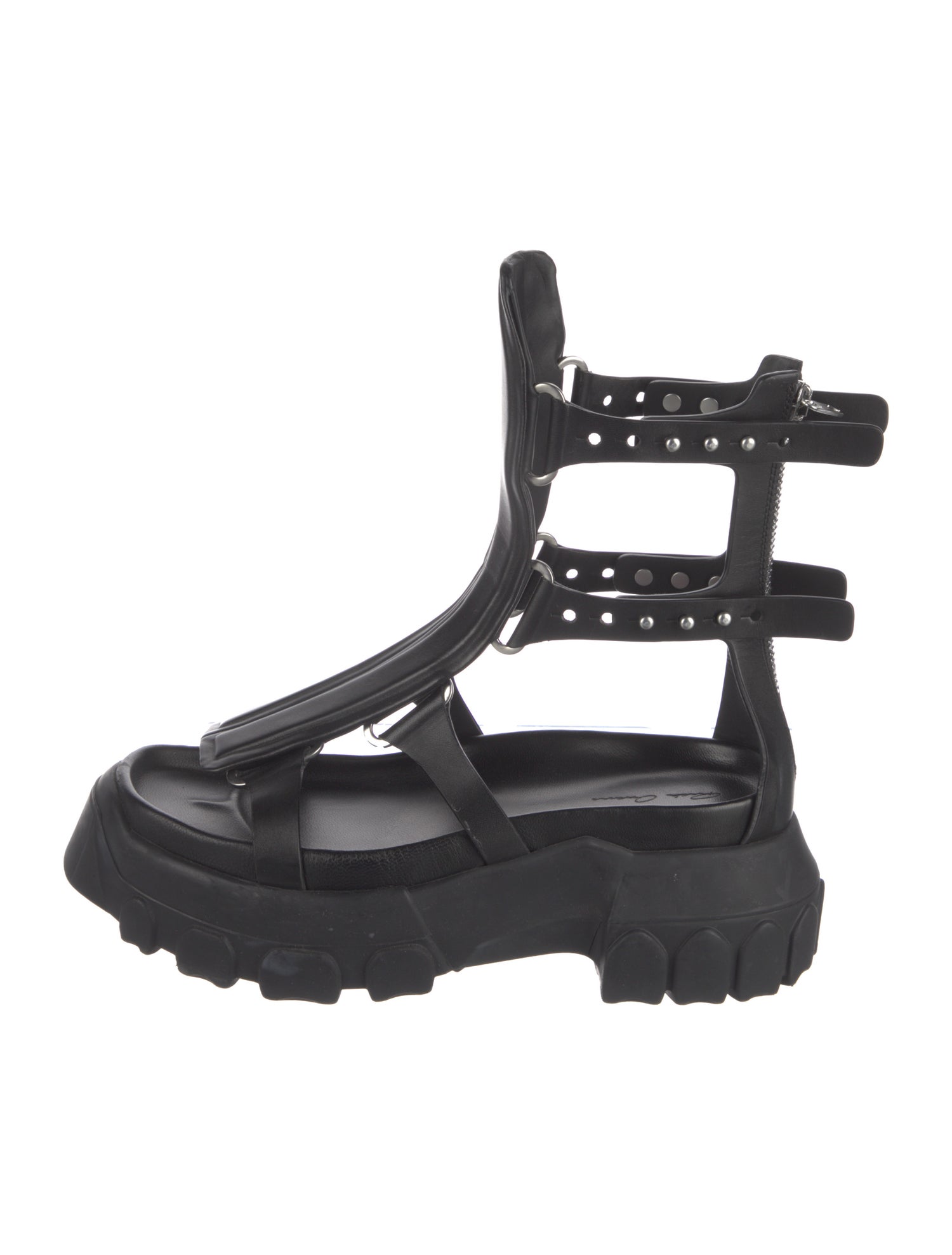 Rick Owens Leather Gladiator Sandals